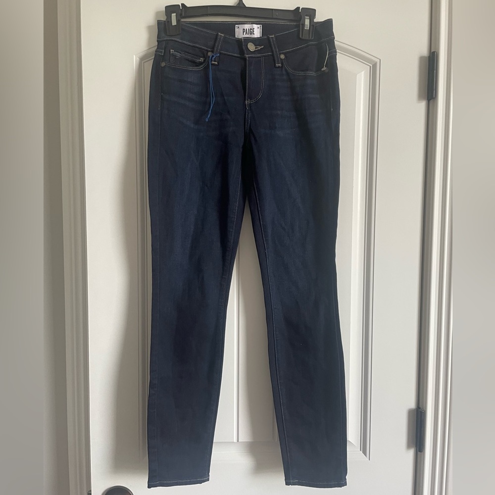 NWOT PAIGE Women’s Verdugo Ankle Skinny Jeans Dark Rinse Size 26